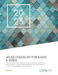 WCAG Checklist For Video-cover